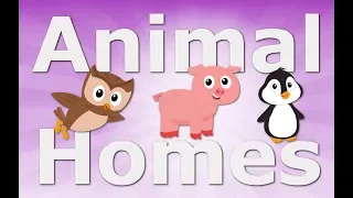 Learn About Different Animal Names And Homes | Animal Names And Homes For Kids | Bubble Kidz