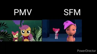 Fluttershy Lament Comparison PMV vs SFM