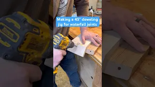 Making a doweling jig for waterfall joints #woodshop #woodworking #tools