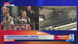L.A city leaders, fire officials provide update on explosion that injured 9 firefighters