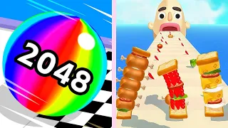 Ball Run 2048 vs Sandwich Runner - New Level Gameplay Android,iOS