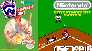 Little League Baseball (1990) Nintendo Entertainment System (NES) Gameplay in HD (Nestopia)