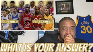 The Greatest Individual Season in NBA History | REACTION