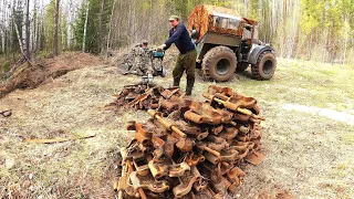 ТРАКТОРНЫЕ ГУСЕННИЦЫ ПОВСЮДУ. НАШЛИ ВАХТУ ЛЕСОЗАГОТОВИТЕЛЕЙ  СССР.