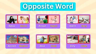 50 Opposite words - Antonyms in English - Important opposite word in English - Learn opposites word