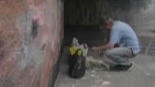 Artist paints Ukrainian soldier in front of Moskva warship
