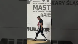 Atak na rekord Polski w rwaniu podczas Mistrzostw Polski Masters (M40) 25.10.2020 (116kg)