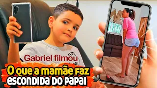 😱😬😓 GABRIEL FILMOU O QUE A MAMÃE FAZ ESCONDIDA DO PAPAI 😱😬😓