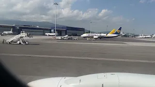 Sofia Airport (SOF) Bulgaria.  Final Approach & Taxi to Terminal.   30 August 2023