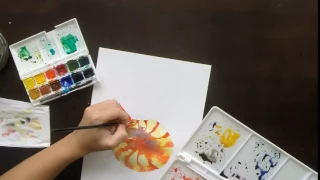 Girl in a Shell Watercolor Timelapse | Water Imagination Series