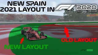 DRIVING THE NEW 2021 SPAIN TRACK LAYOUT IN F1 2020 GAME!!