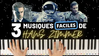 Apprendre 3 musiques faciles de Hans Zimmer à jouer au piano #hanszimmer #piano #interstellar