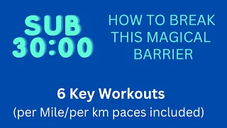 How to Run a SUB 30:00 10k - 6 KEY WORKOUTS