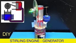 LET'S BUILD A REAL EXTERNAL COMBUSTION ENGINE FROM TIN COA CANS AND GENERATE ELECTRICITY