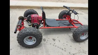 go kart 25cc made from sprayer .powerfull  4 stroke engine