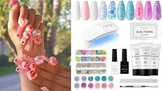 Makartt Mermaid Couture Polygel Kit  Aquarium Globe Nails Kawaii Pink Sweets Valentine’s Day Set