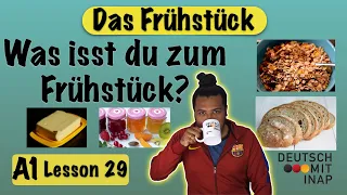 A1- German lesson 29 | Essen und Trinken | das Frühstück | Breakfast | Vocabulary