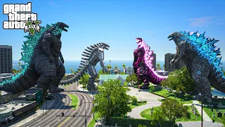 Legendary Godzilla, Mechagodzilla vs Godzilla 2021, Shin Godzilla - Epic Fight ( GTA V Mods )