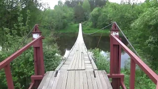 Подвесные мосты на реке Тихвинка  Остатки Смоленского шлюза  Водозабор