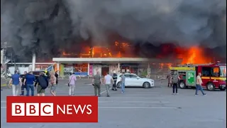 Russian missile strikes crowded shopping centre in Ukraine - BBC News