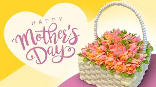 Realistic Looking Cake Flower Basket For Mother's Day | We Heart Cake