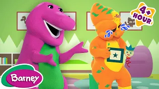 Let's Try To Be Happy | Emotional Learning for Kids | NEW COMPILATION | Barney the Dinosaur