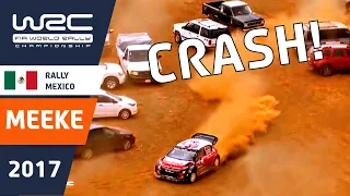 MEEKE Car Park Rally CRASH and WIN! - Rally Mexico 2017 - Citroën C3 WRC rally car