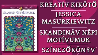 Jessica Masurkiewitz Scandinavian folk motifs Coloring Book flip throught (Hungarian edition)