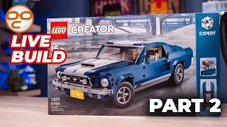 LEGO Creator Expert Ford Mustang Livestream Build! 10265 | PART 2