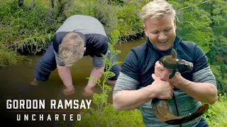 Gordon Ramsay Learns The Traditional Maori Way Of Catching Eels | Gordon Ramsay: Uncharted