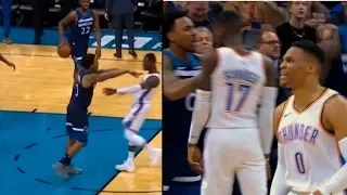 Jeff Teague Gets Ejected after Scuffle & shoving Dennis Schroder | Thunder vs Timberwolves