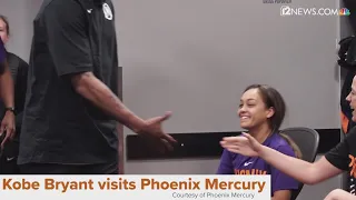 Kobe Bryant and his daughter's AAU team surprise Phoenix Mercury at practice