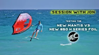 Wing Foil Session with Jon on the new Cabrinha Mantis V3 and 850 h series mk2
