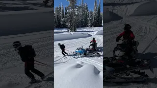 Broken Snowmobile 😢 #snowmobile #sledheadzzz #epic #sendit #winter #skidoo #brp #sad #oopsie #fail