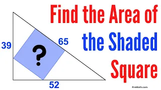 Can You Find the Area of the Blue Square in the Right Triangle? | Fast & Easy Tutorial