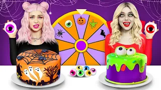 Desafio: Decoração de Bolo de Halloween | Batalha Com Doces Assustadores! Mukbang por RATATA