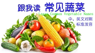 学习中文-常见30种蔬菜名称合集（Learn Chinese- Common Vegetable Names Combination）-中英对照，标准发音