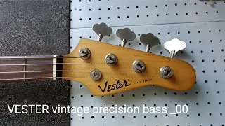 VESTER vintage precision bass (с корпусом из фанеры). Хорошо ли сделан и как звучит.