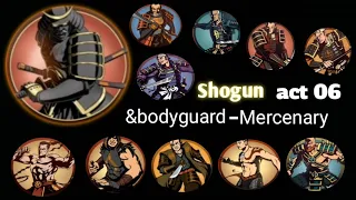 Shadow Fight 2,Vs Shogun & bodyguard & Mercenary  full gameplay-act 06!!