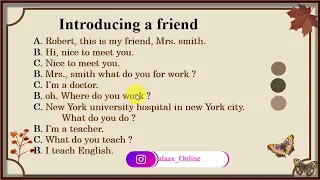 Introducing a friend English conversation #learnenglish #falaax