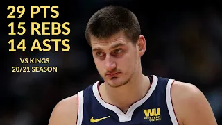 Nikola Jokic 29 Pts 15 Rebs 14 Asts Highlights vs Kings | NBA 20/21 Season