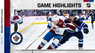 Avalanche @ Jets 11/29 | NHL Highlights 2022