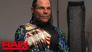 Jeff Hardy is photographed with his new United States Title: Raw Exclusive, April 16, 2018