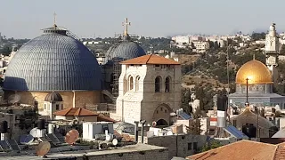 JERUSALEM OLD CITY VIEW - Church of the Holy Sepulchre and Dome of the Rock