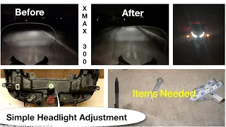 How to Adjust Headlights on Yamaha Xmax 300 (Super Simple Method!)