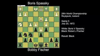 Bobby Fischer vs Boris Spassky, Game 5, 28th WCC, Reykjavik Iceland, 1972