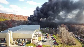 Commercial Building Fire (w/ drone footage) - Hometown, PA - 11/10/2021