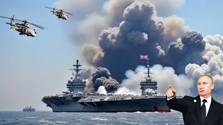Russia's elite air force blew up the largest US aircraft carrier containing 170 tons of ammunition,