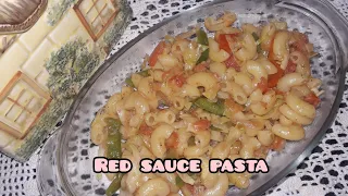 easy red sauce pasta recipe/simple pasta recipe at home by yummy food stuff