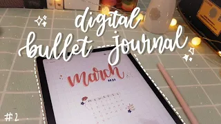 android digital journaling w me on my samsung tab s6 lite🗒  || a march set up, hi new semester!👋